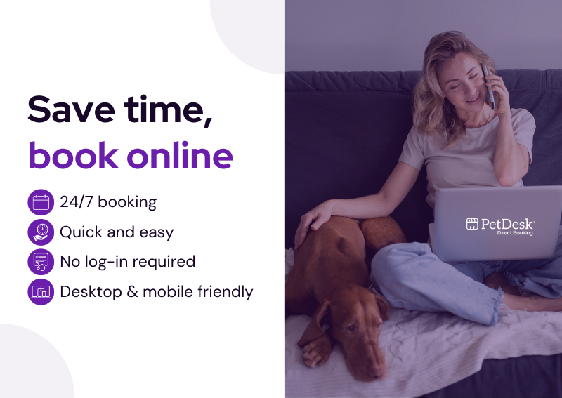 Carousel Slide 1: Book your pet's next appointment online!